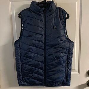 Navy Quilted Puffer Heated Equipped Vest